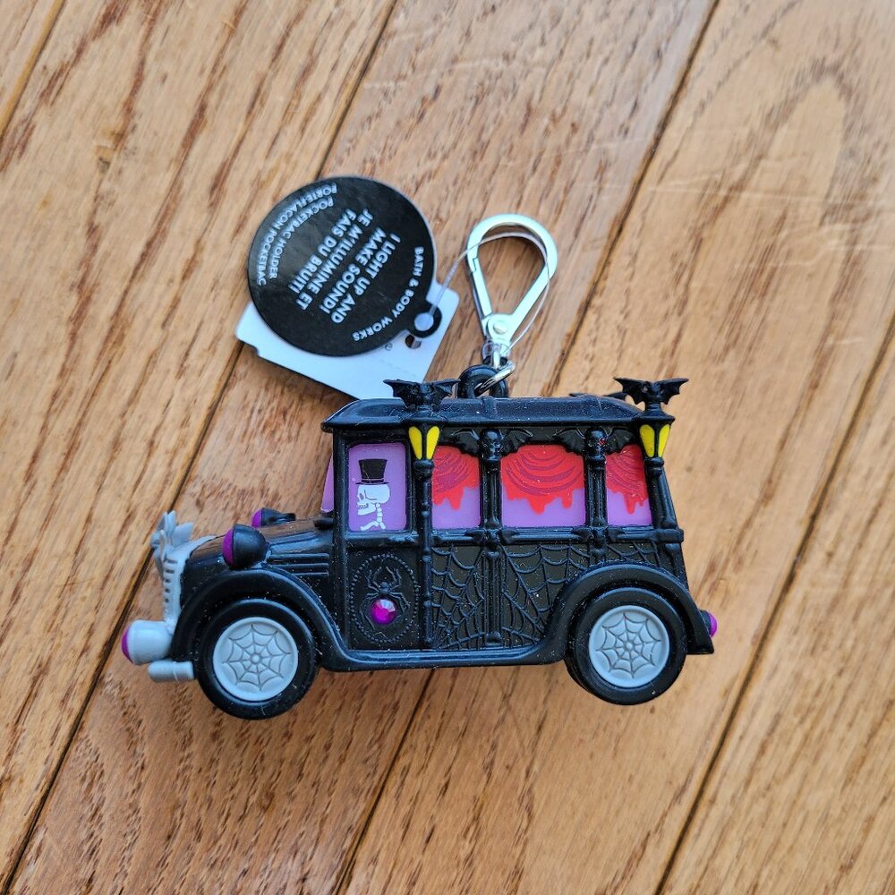 NWT Bath & Body Works Sound-making Light up Hearse PocketBac Holder